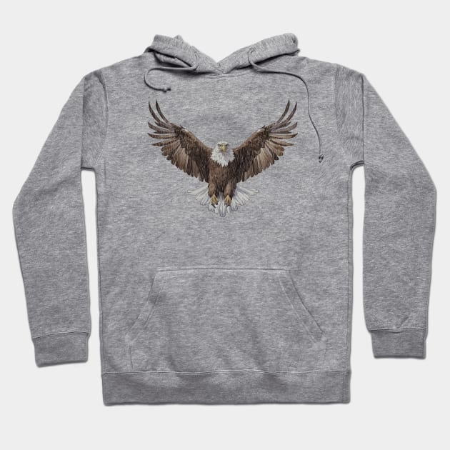 Vintage Eagle Spread Wings Hoodie by lospaber